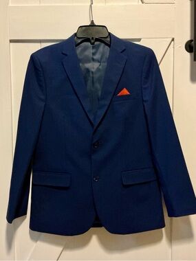 Jos. A. Banks 1905 Navy Collection Boys Solid Suit - Bright Blue / Size 14/16
